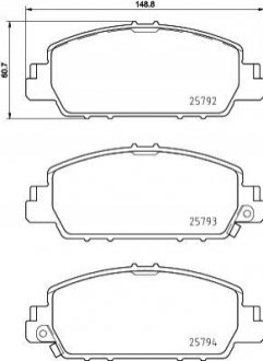 Тормозные колодки дисковые Honda Accord 2.4-3.5 15- HELLA 8DB 355 021-471 (фото 1)