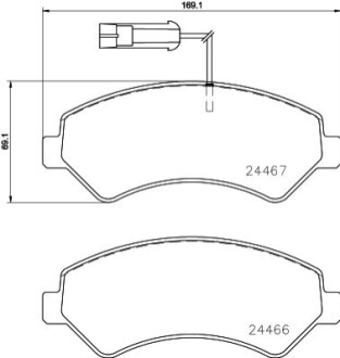 Гальмівні колодки (набір) HELLA 8DB355023011