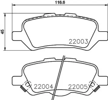 TOYOTA Гальмівні колодки задн.Venza 2.7/3.5 08 HELLA 8DB 355 023-051 Купити в Україні