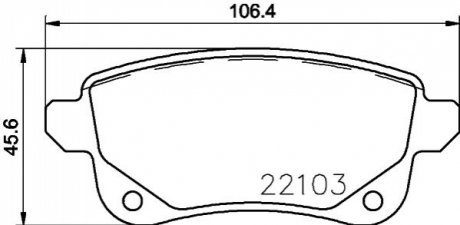 Тормозные колодки дисковые Renault Espace V, Grand Scenic IV, Megane IV, Scenic IV, Talisman 1.2-2.0D 02.15- HELLA 8DB 355 023-211 (фото 1)