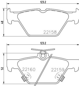 Тормозные колодки дисковые зад. Subaru Outback 2.0 D 2015- HELLA 8DB 355 023-341 (фото 1)