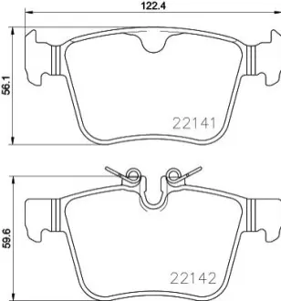 Колодки гальмівні (задні) Volvo S60/V60 18-/S90/V90/XC60 16-/XC90/Land Rover Discovery 14 HELLA 8DB 355 023-361 Купити в Україні