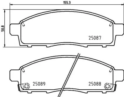 Колодки гальмівні (передні) Mitsubishi L200 05- /Pajero Sport 96 HELLA 8DB355023401