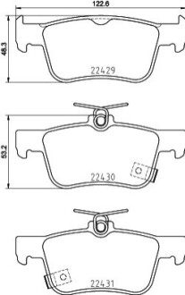 Гальмівні колодки дискові зад. Honda Civic 17- HELLA 8DB 355 025-251