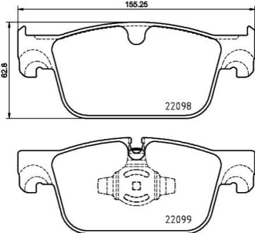 VOLVO Колодки гальмівні передні. S60 20- HELLA 8DB 355 025-531 (фото 1)