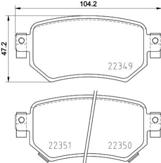 Гальмівні колодки (набір) HELLA 8DB355025561