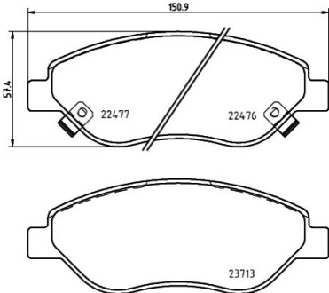 Гальмівні колодки (набір) HELLA 8DB355025631