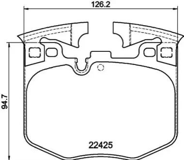 Тормозные колодки (передние) BMW 3 (G20) 18-/5 (G30/F90)/7 (G11/G12) 15- (Brembo) HELLA 8DB355025951