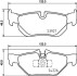 HELLA BMW Колодки гальмівні задні. 3 E90 04-, X1/3 09- 8DB 355 031-781