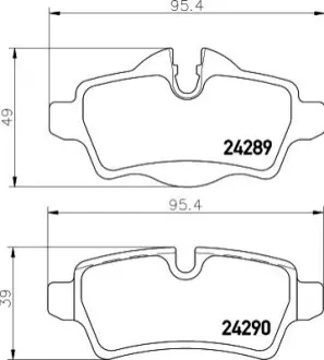 MINI Колодки гальмівні задні R56, R57 HELLA 8DB 355 031-791 Купити в Україні