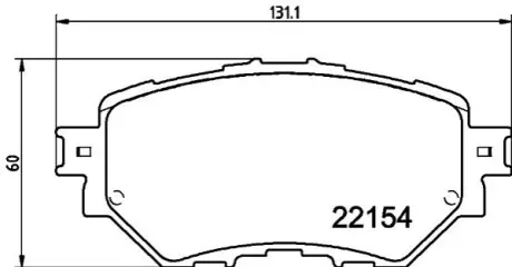 Комплект гальмівних колодок передній HELLA 8DB 355 032-091 Купити в Україні