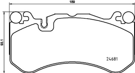 Тормозные колодки (передние) MB C-class (W204) 08-14/E-class (W211) 06-08 HELLA 8DB355036461