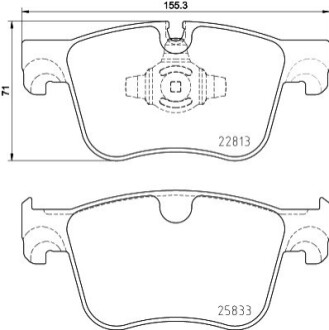 CITROEN К-т передніх гальмівних колодок CITROEN BERLINGO, BERLINGO/MINIVAN, C4 GRAND PICASSO II, C4 PICASSO II, C4 SPACETOURER, C5 AIRCROSS DS DS 7 OPEL COMBO TOUR / LIFE, HELLA 8DB 355 036-491 (фото 1)