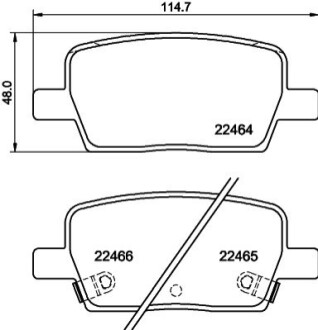 Klocki ham. tył CHEVROLET HELLA 8DB355039081