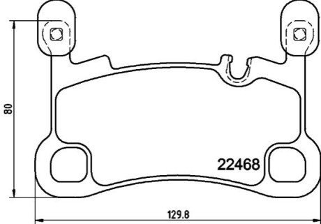 Тормозные колодки (задние) Porsche Cayenne 17- (Brembo) Q+ HELLA 8DB355039111