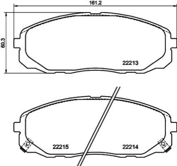 Колодки гальмівні, дискове гальмо HELLA 8DB355039441 (фото 1)