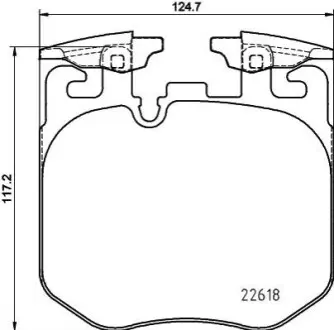 Колодки гальмівні (передні) BMW 3 (G20/G21)/5 (G30/G31)/7 (G11/12)/X5 (G05)/X6 (G06) 17- (Brembo) ATE Ceramic HELLA 8DB355039461 Купити в Україні