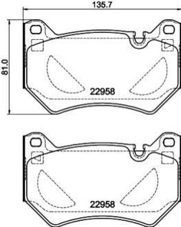 Тормозные колодки (передние) Audi Q5 17- HELLA 8DB355039511