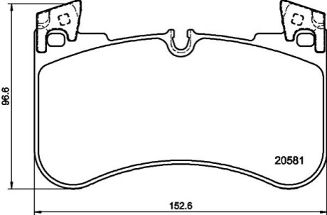 Тормозные колодки дисковые передние Land Rover Discovery 2.0-3.0 i/3.0 d 12- 4x4 HELLA 8DB 355 039-881