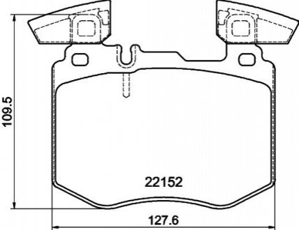 Колодки гальмівні (передні) MB GLC-class (X253) 19- HELLA 8DB355039981