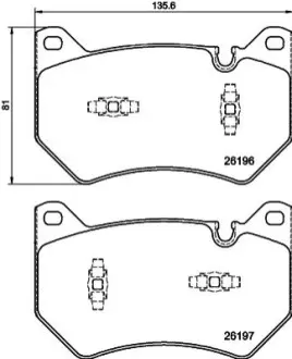 Колодки гальмівні (передні) Audi Q5 18 HELLA 8DB 355 040-151 Купити в Україні