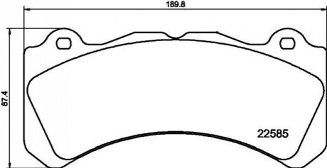 Гальмівні колодки (передні) Volvo S60/V60 10- HELLA 8DB355040211