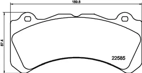 Тормозные колодки (передние) Volvo S60/V60 10- HELLA 8DB355040211