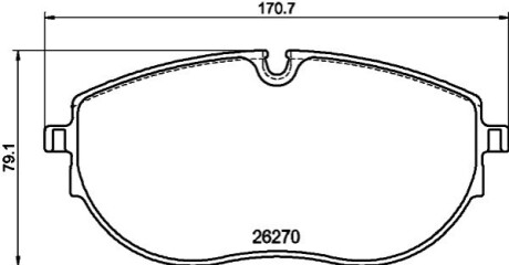 Колодки гальмівні (передні) VW T6 15- Q+ HELLA 8DB355040891