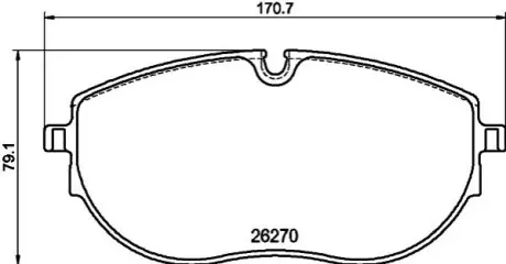 Тормозные колодки (передние) VW T6 15- Q+ HELLA 8DB355040891