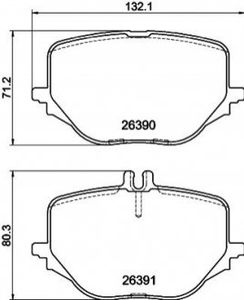 Тормозные колодки (задние) MB S-class (W223) 20- M256 (ZF) Q+ HELLA 8DB355041121