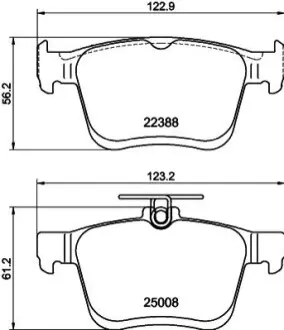 Гальмівні колодки HELLA 8DB355042651