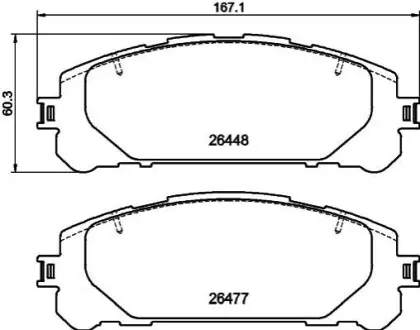 Тормозные колодки (передние) Toyota Rav4 20-/Highlander 19-/Kluger 21-/Suzuki Across 20- HELLA 8DB355043871