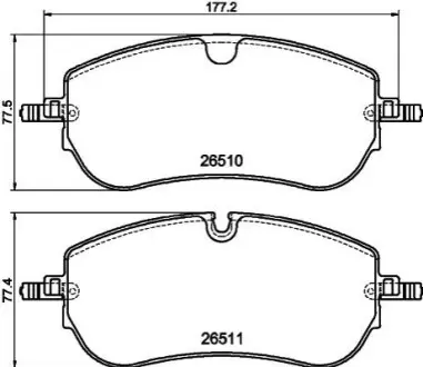 Гальмівні колодки HELLA 8DB355044251