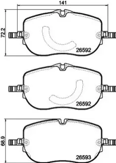 Гальмівні колодки HELLA 8DB355044261