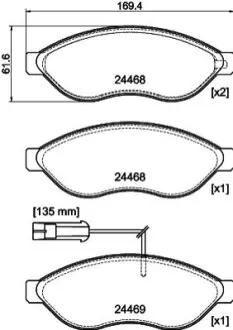 Гальмівні колодки HELLA 8DB355044451
