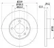 Фото Диск гальмівний (передній) VW Caddy 82-92/Golf 74-99/Passat 73-88/Polo 95-02 (239x12)(з покр)(повний) HELLA (8DD 355 100-131) зображення 4