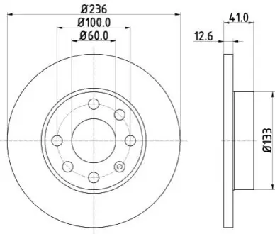 Тормозной диск HELLA 8DD355100431