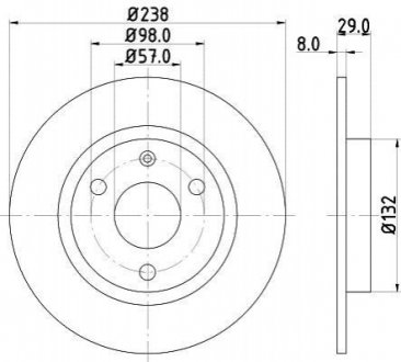 Тормозной диск HELLA 8DD355101451 (фото 1)