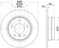 Диск гальмівний (задній) BMW 3 (E36) 90-99/3 (E46) 98-06 (280x10) (з покриттям) (повний) HELLA (8DD355102601) зображення 4