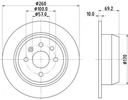 Тормозной диск HELLA 8DD355102731