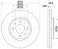 Диск тормозной передний Citroen Nemo HELLA (8DD 355 103-971) изображение 1