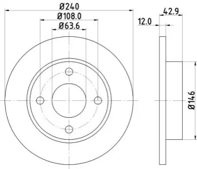 Тормозной диск HELLA 8DD355104631
