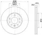 Гальмівний диск HELLA (8DD355104681) зображення 1