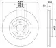 Тормозной диск HELLA (8DD355105491) изображение 4