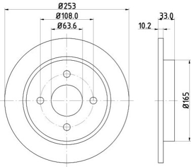 Тормозной диск HELLA 8DD355105661