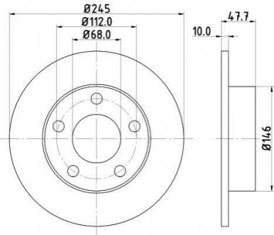 Тормозной диск HELLA 8DD355105681 (фото 1)