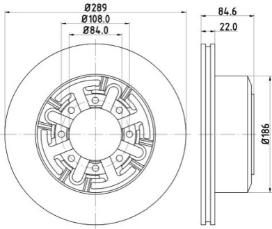 Тормозной диск HELLA 8DD355105791