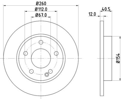 Тормозной диск HELLA 8DD355105971