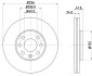 Гальмівні диски HELLA 8DD 355 106-051 (фото 4)