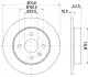 Фото Диск гальмівний (задній) Opel Astra G/H 98-/Meriva A 03- (239.8x10) HELLA (8DD 355 106-091) зображення 1
